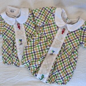 Cajun Mardi Gras Embroidered Bubble